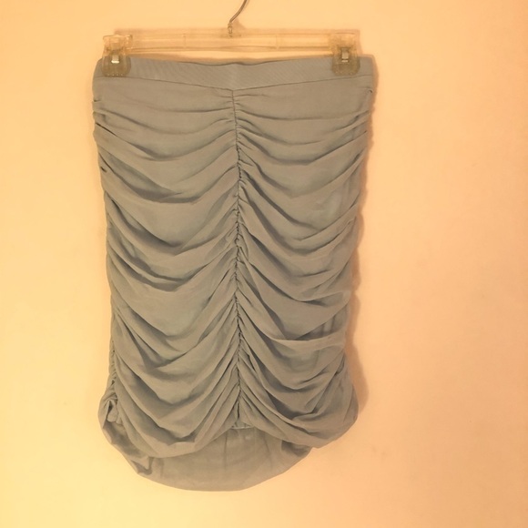 Princess Polly Zulu Light Blue Ruched Mini Skirt 8 - Picture 8 of 8